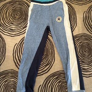 Blue and White Athletic Pants